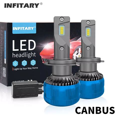 Infitary Car Headlight H4 H7 Bulbs Led 26000lm Canbus Lamps H1 Hb3 Hb2