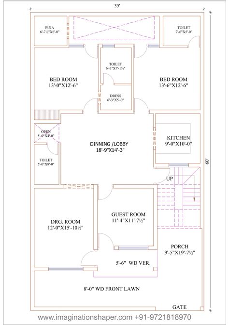 Bhk House Plan With Dimensions Infoupdate Org