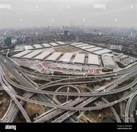 Shanghai China January 18 2018 Aerial View Of Shanghai New