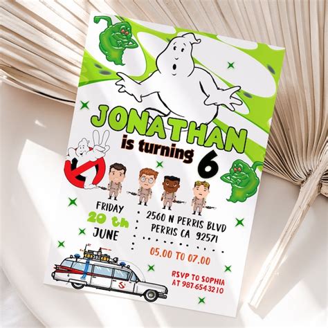 Ghostbusters Invitation - Etsy