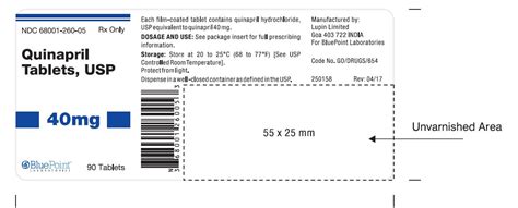 Quinapril By BluePoint Laboratories Lupin Limited QUINAPRIL Tablet