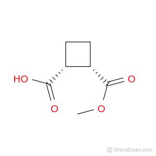 Cis Methoxycarbonyl Cyclobutane Carboxylic Acid Structure C H O