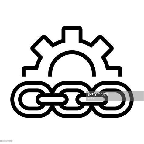 Supply Chain Management Line Icon Outline Symbol Vector Illustration