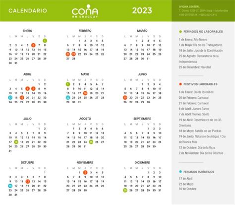 Calendario Feriados Cona Rh Uruguay