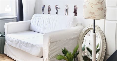 White sofa with throw pillows photo – Free Interior design Image on ...