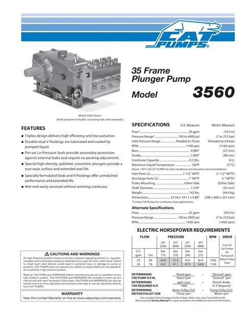 Cat Pump 3560 Repair Parts List Pdf