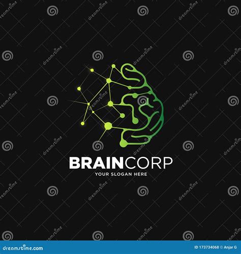 Modern Brain Neuro Connection Tech Logo Template Stock Vector Illustration Of Corporation