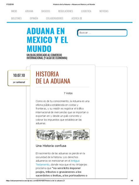 Historia De La Aduana Aduana En Mexico Y El Mundo Pdf Aduana Servicios Economía