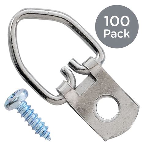 Homedone D Ring Picture Hangers 100 Pack Heavy Duty With Screws