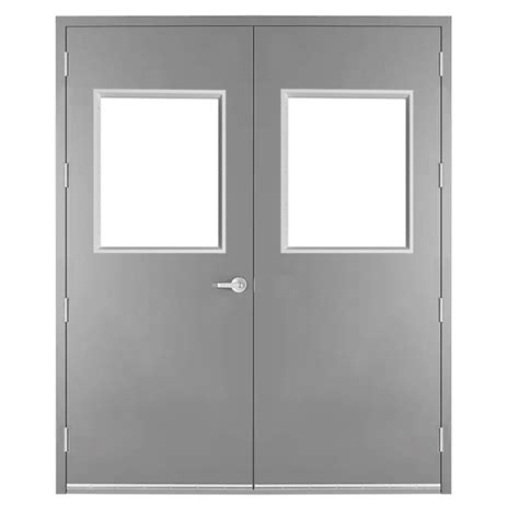 72 In X 96 In 6080 Lhra Commercial Industrial 18 Gauge Hollow Metal Steel Double Door With