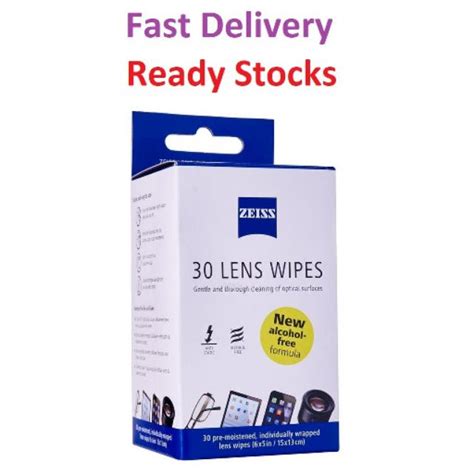 Zeiss New Alcohol Free Formula Lens Wipes 10 20 30pcs Shopee Malaysia