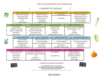 MENUS DES CANTINES SCOLAIRES Charny Orée de Puisaye