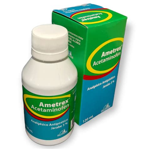 Ametrex Acetaminofén Jarabe 3 Frasco X120 Ml Anglopharma