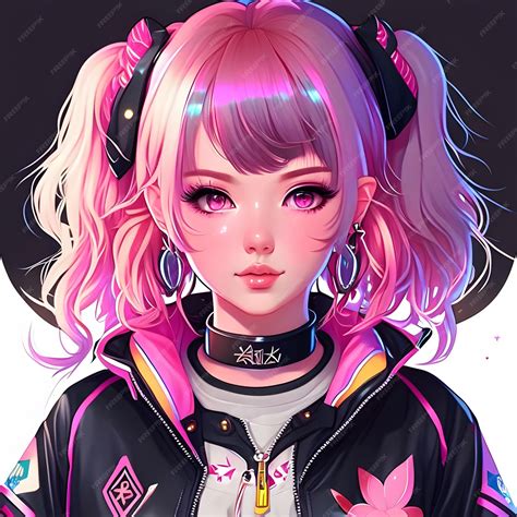 Premium Ai Image Anime Girl With Harajuku Fashion Style Avatar