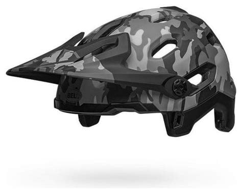 Bell Super Dh Mips Helmet With Removable Chinstrap Black Grey Camo