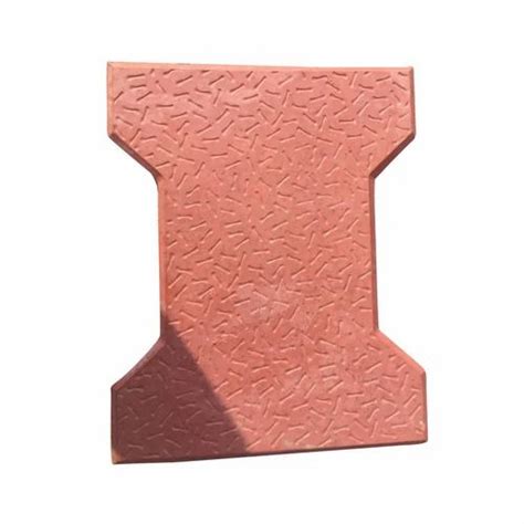 I Shape Red Concrete Paver Block Dimensions X Mm Thickness