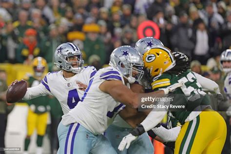 Dak Prescott Of The Dallas Cowboys Looks To Pass During A Game News