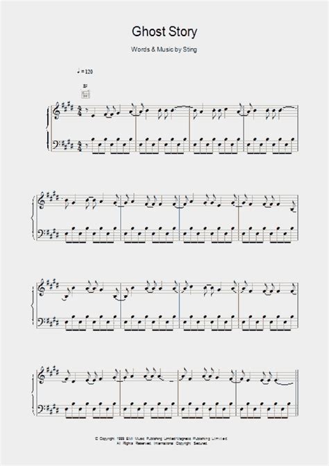 Ghost Story Piano Sheet Music Onlinepianist