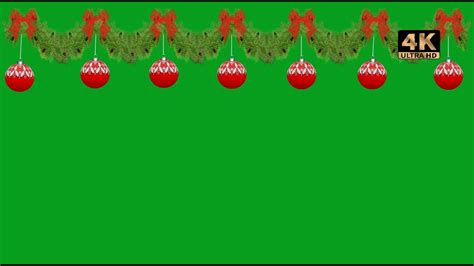 Christmas Green Screen Christmas Garland Green Screen 4k Youtube