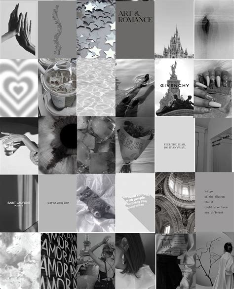 108 PCS Grey Wall Collage Kit Grey Aesthetic Photo Collage - Etsy