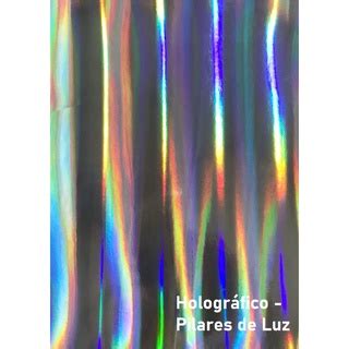 Papel Laminado Lamicote Holográfico Pilares de Luz 250g A4 10