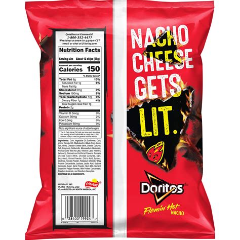 Buy Doritos Flamin Hot Nacho Cheese Tortilla Chips Oz Online At