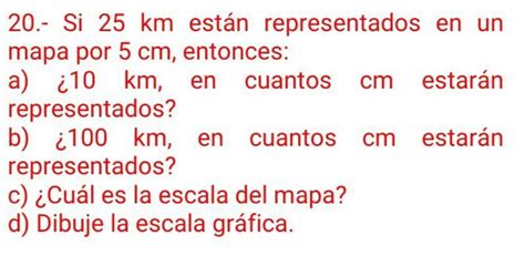 si 25 km están representados en un mapa por 5 cm entonces a 10 km