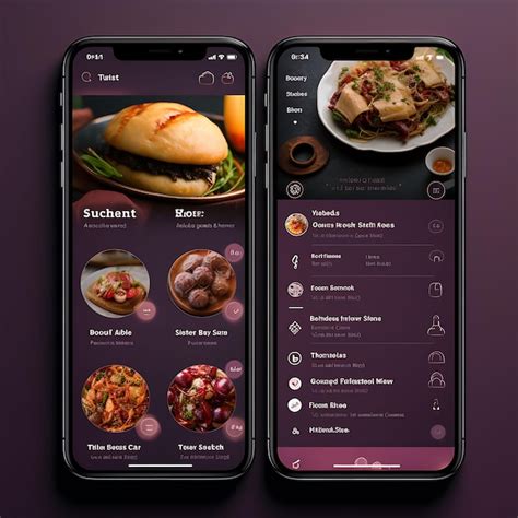 Premium AI Image Mobile App Design Of Food And Beverage Recipe