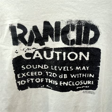 Vintage Vintage Rancid Punk Rock Band 2001 Tee Shirt Grailed