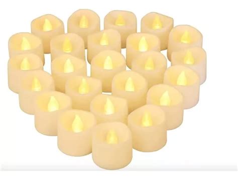 Set 24 Velas Parpadeantes Decorativas Luz Led Calida Meses sin interés