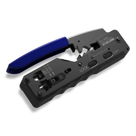 CAT5 CAT6 Pass Through Crimper Crimping Tool For Standard RJ45 RJ12 Connectors CAT6A Shielded ...