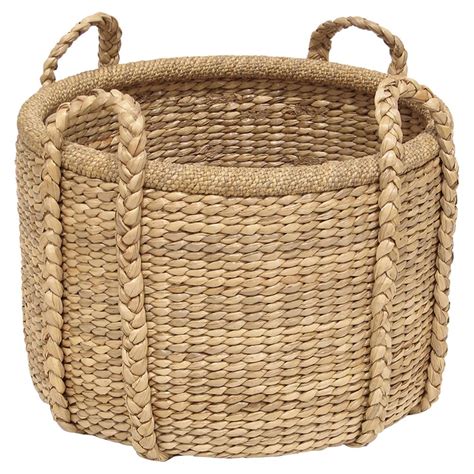 Palecek Soleil Coastal Seagrass Braid Hand Woven Basket Kathy Kuo Home