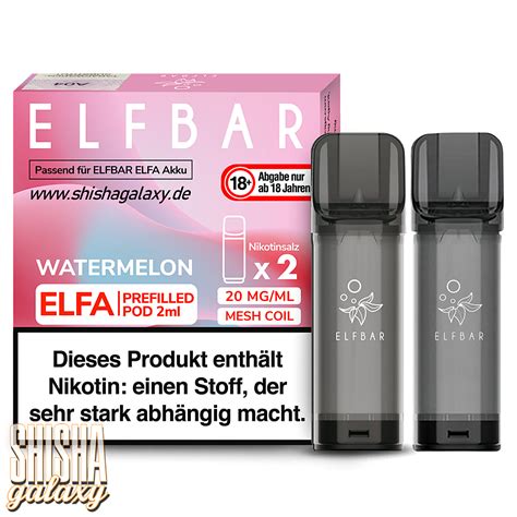 Elf Bar Elfa Watermelon Liquid Pod 2 Ml 2er Pack Shisha Galaxy Online Shop