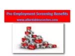 Ppt Pre Employment Screening Powerpoint Presentation Free