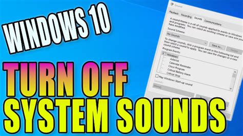 How To Turn Off The System Sounds In Windows 10 ComputerSluggish