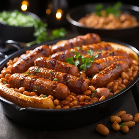 Premium Ai Image Cassoulet De Toulouse Traditional Bean Stew With Pork Sausages And Duck