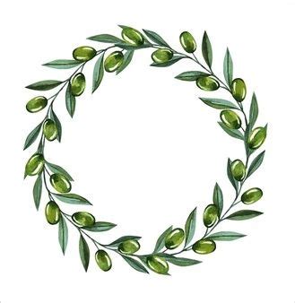 Premium Vector Watercolor Illustration With Olive Branches And