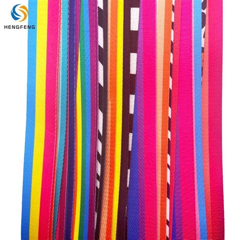 Custom Printed Rainbow Pattern Stripe Webbing Strap Webbing Sublimation