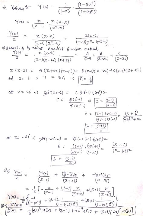 Solved Find Inverse Z Transform Course Hero