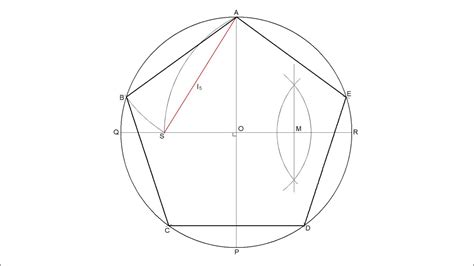 Construção de um Pentágono regular inscrito numa circunferência YouTube