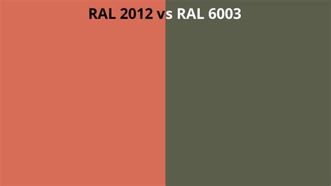 Ral 2012 Vs 6003 Ral Colour Chart Uk