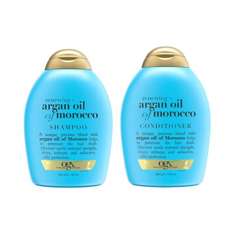 Ogx Combo Of Renewing Argan Oil Of Morocco Shampoo And Conditioner 385ml Each