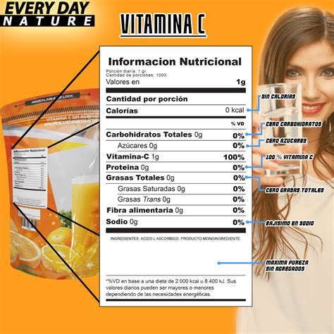 Vitamina C Acido L Ascorbico Usp X Kg Edn Nutrition Every Day