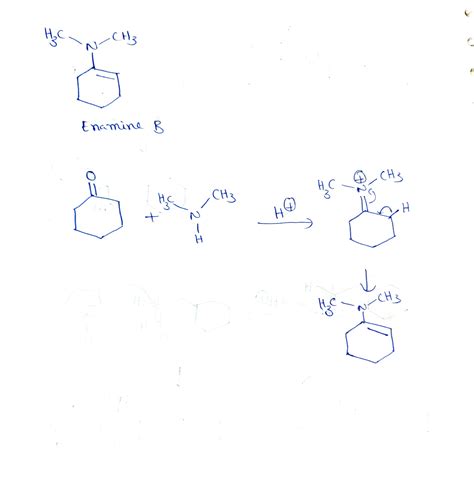 Solved Following Are Structural Formulas For Two Enamines Draw