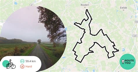 Fietsroute Roden Via Veenhuizen Recreatieve Fietsroute Routeyou