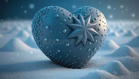 A Heart Shaped Object With A Star On Top Of It Stock Illustration