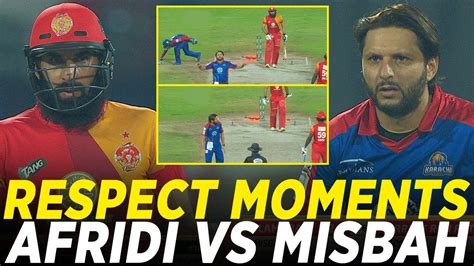 Respect Moments In Hbl Psl Shahid Afridi Vs Misbah Ul Haq 😍 Hbl Psl