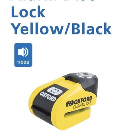 Oxford Quartz Xa Alarm Disc Lock Yellow Black Depop