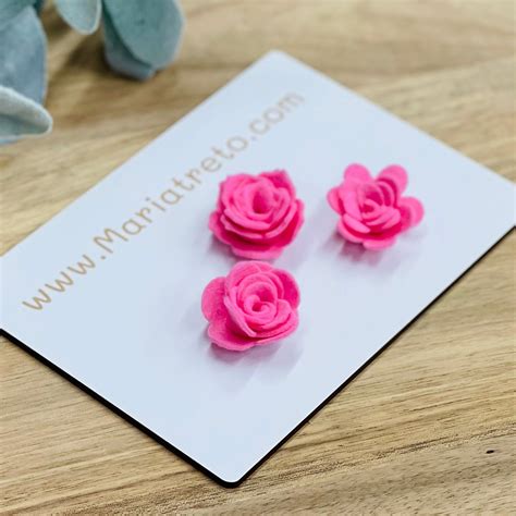 Mini Felt Flowers Die Cut Troqurl 438 Mariatreto Diy Co
