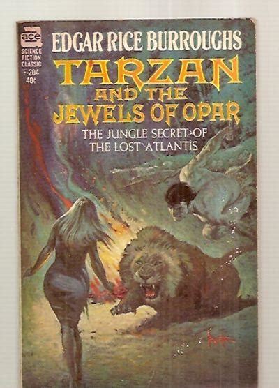 TARZAN AND THE JEWELS OF OPAR By Burroughs Edgar Rice Cover Art And